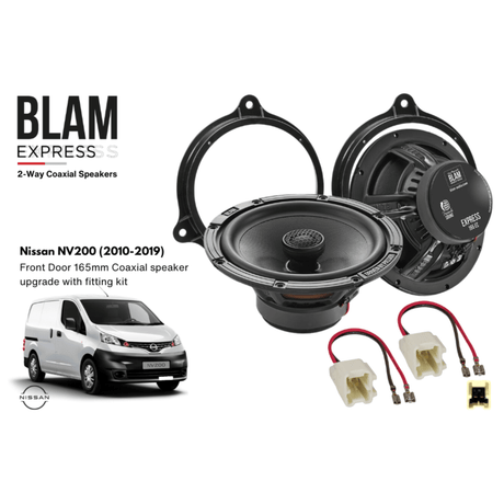 BLAM BLAM EXPRESS 165EC Front Door Coaxial Speaker Upgrade Kit for Nissan NV200 (2010-2019) - SFK-NIS1-EC165