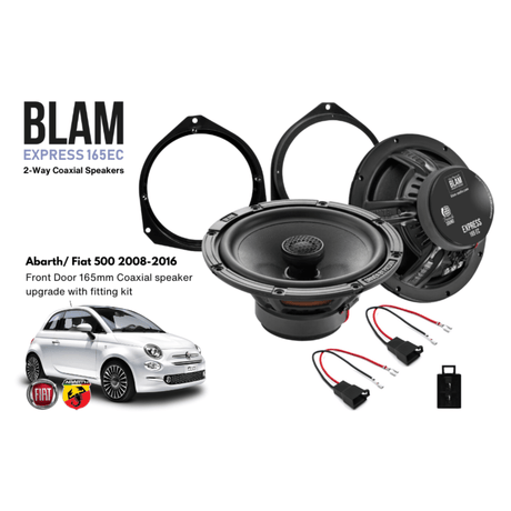 BLAM BLAM EXPRESS 165EC Front Door Speaker Upgrade Kit for Abarth/Fiat 500 (2008-2016) - SFK-FIA1-EC165