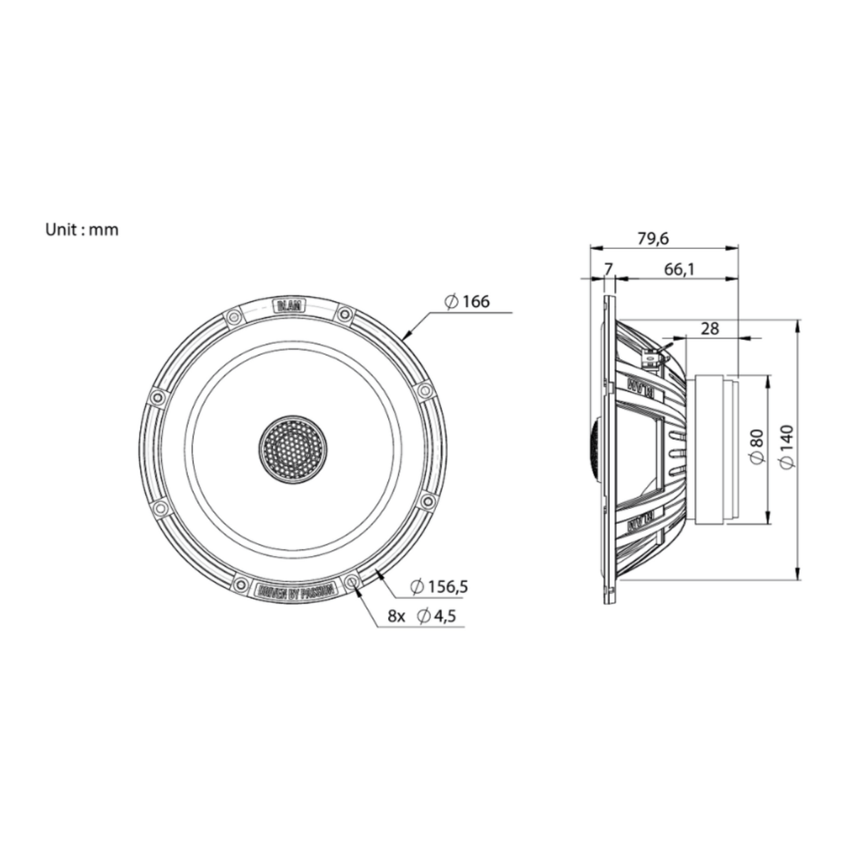 BLAM BLAM EXPRESS 165EC Front/Rear Door Coaxial Speaker Upgrade Kit for Ford B-Max (2012-2018) - SFK-FOR2-EC165