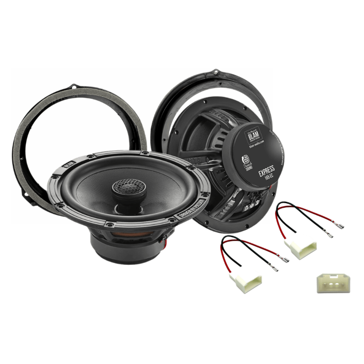 BLAM BLAM EXPRESS 165EC Front/Rear Door Coaxial Speaker Upgrade Kit for Ford Edge (2015-2019) - SFK-FOR2-EC165