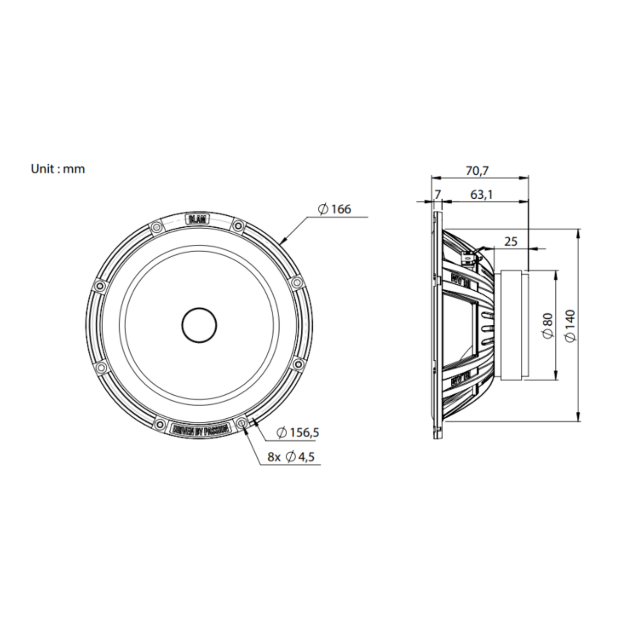 BLAM BLAM EXPRESS 165ES Front/Rear Door Component Speaker Upgrade Kit for Ford B-Max (2012-2018) - SFK-FOR2-ES165