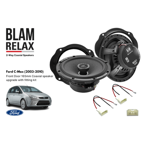 BLAM BLAM RELAX 165RC Front Door Coaxial Speaker Upgrade Kit for Ford C-Max (2003-2010) - SFK-FOR3-RC165