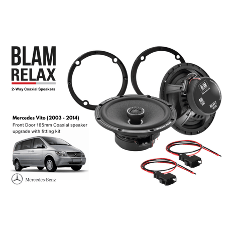 BLAM BLAM RELAX 165RC Front Door Coaxial Speaker Upgrade Kit for Mercedes Vito W639 (2003-2014) - SFK-MERC1-RC165