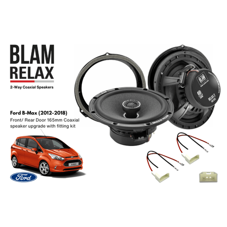 BLAM BLAM RELAX 165RC Front/Rear Door Coaxial Speaker Upgrade Kit for Ford B-Max (2012-2018) - SFK-FOR2-RC165