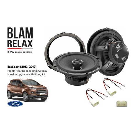 BLAM BLAM RELAX 165RC Front/Rear Door Coaxial Speaker Upgrade Kit for Ford EcoSport (2013-2019) - SFK-FOR2-RC165