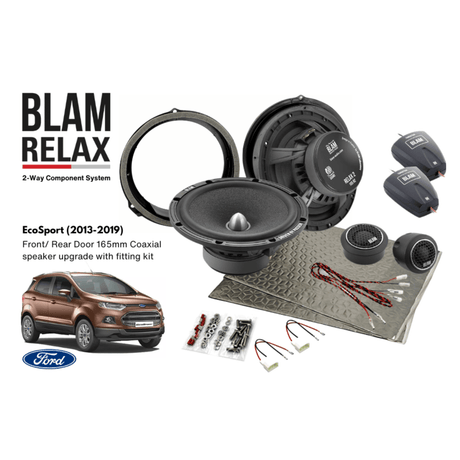 BLAM BLAM RELAX 165RS Front Door Component Speaker Upgrade Kit for Ford EcoSport (2013-2019) - SFK-FOR2-RS165
