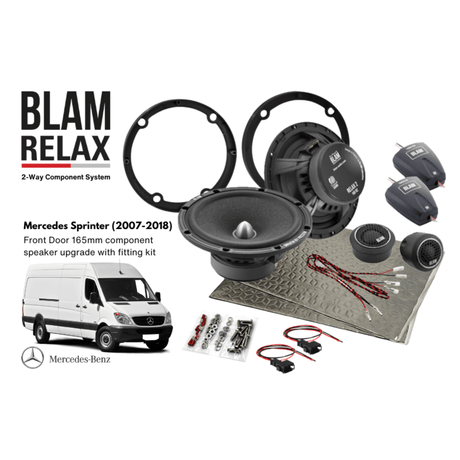 BLAM BLAM RELAX 165RS Front Door Component Speaker Upgrade Kit for Mercedes Sprinter W906 (2007-2018) - SFK-MERC1-RS165