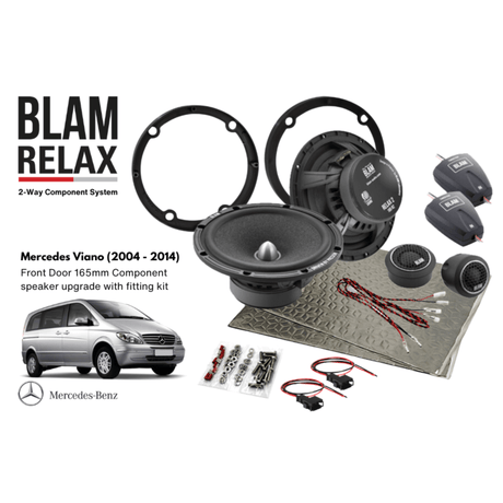 BLAM BLAM RELAX 165RS Front Door Component Speaker Upgrade Kit for Mercedes Viano W639 (2004-2014) - SFK-MERC1-RS165
