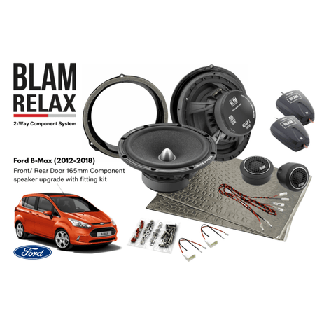 BLAM BLAM RELAX 165RS Front/Rear Door Component Speaker Upgrade Kit for Ford B-Max (2012-2018) - SFK-FOR2-RS165