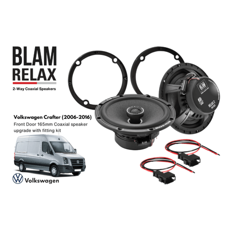 BLAM Volkswagen Crafter (2006-2016) BLAM RELAX 165RC Front Door Coaxial Speaker Upgrade Fitting Kit - SFK-VW3-RC165