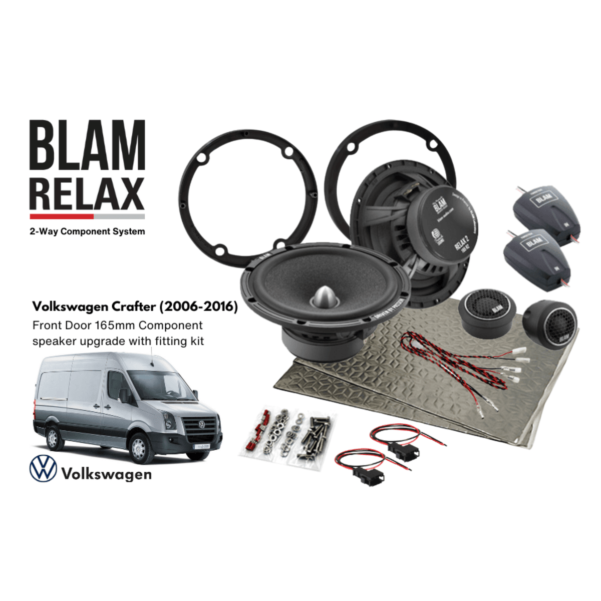 Volkswagen Crafter (2006-2016) BLAM RELAX 165RS Front Door Component S ...