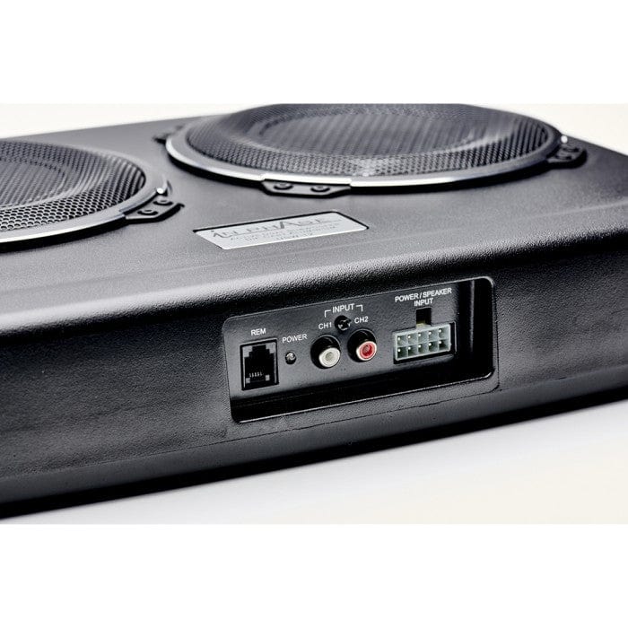 In Phase Underseat Car Subwoofers In Phase USW12 Dual underseat active subwoofer system 600 watts with bass and phase wired remote control