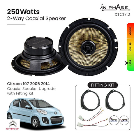 In Phase Car Speakers and Subs In Phase Citroen 107 2005 2014 Coaxial Speaker Upgrade with Fitting Kit