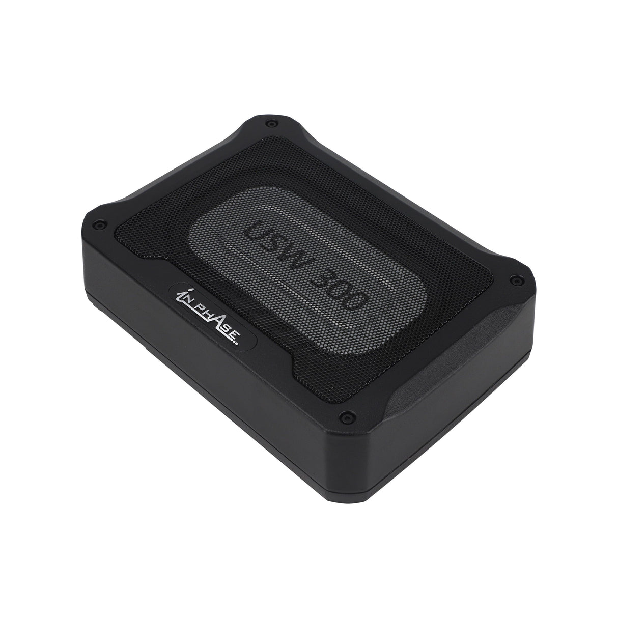 In Phase Car Subwoofers In Phase USW300 300W Underseat Ultra Slim Compact Active Subwoofer System Die-Cast Aluminium