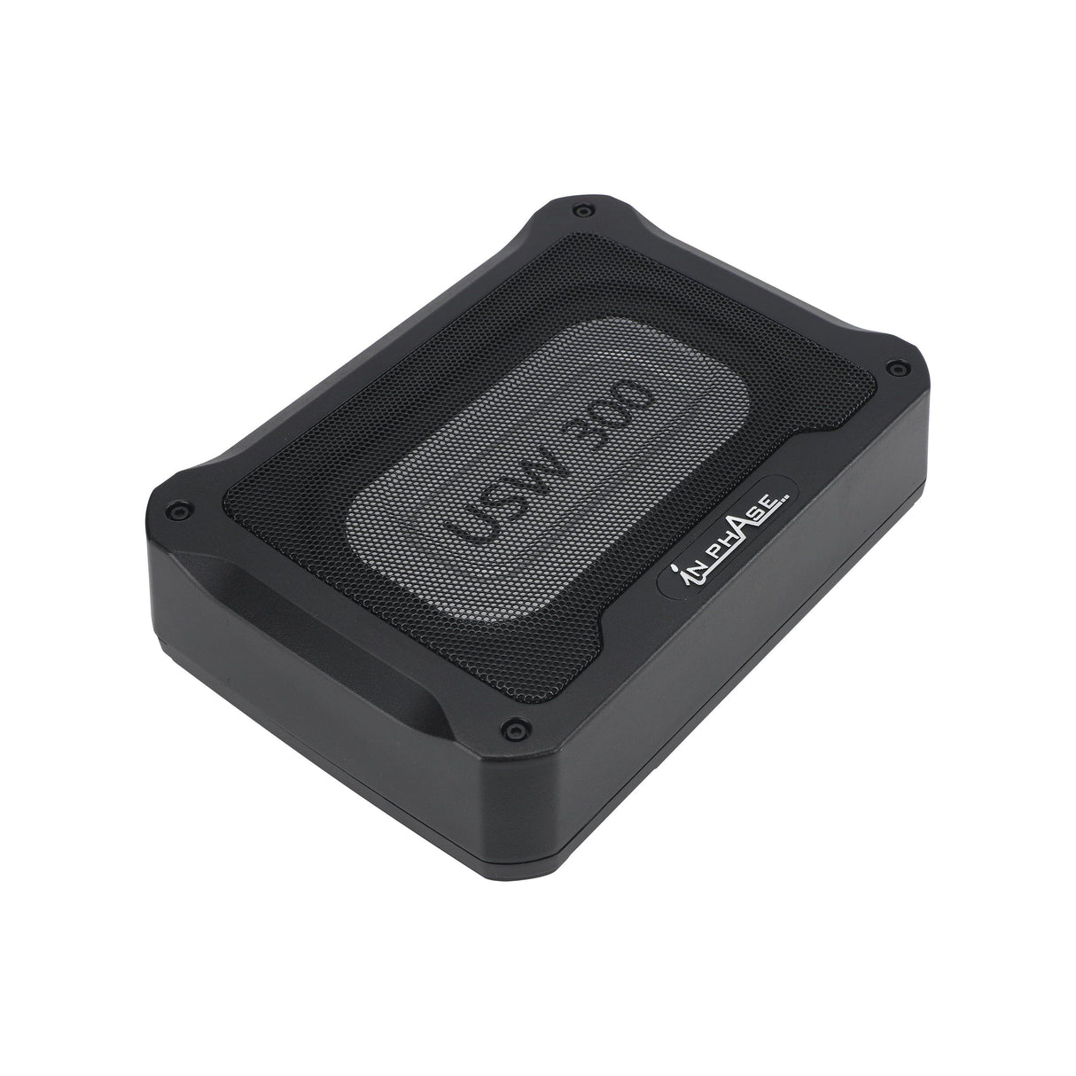 In Phase Car Subwoofers In Phase USW300 300W Underseat Ultra Slim Compact Active Subwoofer System Die-Cast Aluminium