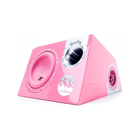 In Phase Enclosed Subwoofers In Phase 8" 1000W 4Ohm Ported Enclosed Subwoofer with Pink Piano finish