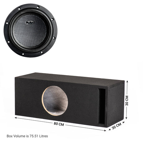 In Phase Car Speakers and Subs In Phase BX10XT 10" Slot Ported Subwoofer Enclosure for In Phase XT-10
