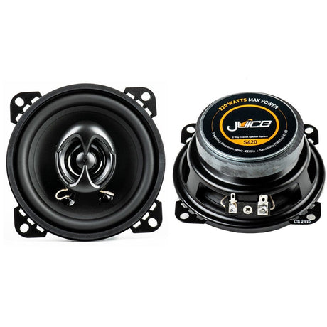 Juice Car Speakers Juice S420 4 Inch 10 cm 2 - Way Coaxial Car Door or Parcel Shelf Speaker Upgrade, Efficient Power Handling, 220 Watts Peak Power