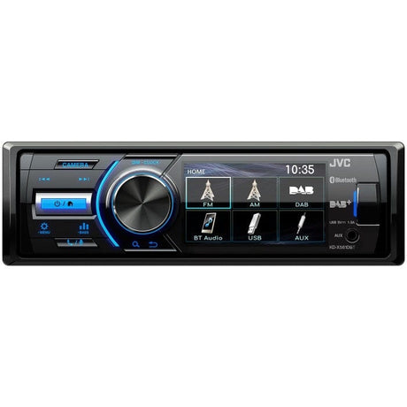 JVC Car Stereos JVC KD-X561DBT Mechless DAB Bluetooth Media Player Single Din with 3" Screen