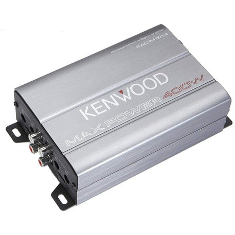 Kenwood Amps Kenwood KAC-M1814 4-Channel Compact Bridgeable Marine/Motorsports 400W Max Power Digital Amplifier