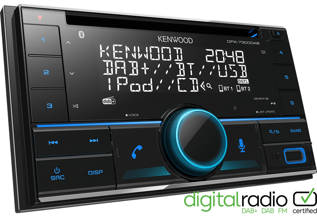 Kenwood Car Stereos Kenwood DPX-7300DAB Car Stereo with Bluetooth Handsfree DAB and Spotify Control