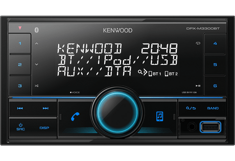 Kenwood Car Stereos Kenwood DPX-M3300BT Mechless 2-Din Digital Media Receiver with Built-in Bluetooth