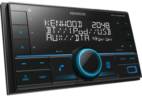 Kenwood Car Stereos Kenwood DPX-M3300BT Mechless 2-Din Digital Media Receiver with Built-in Bluetooth