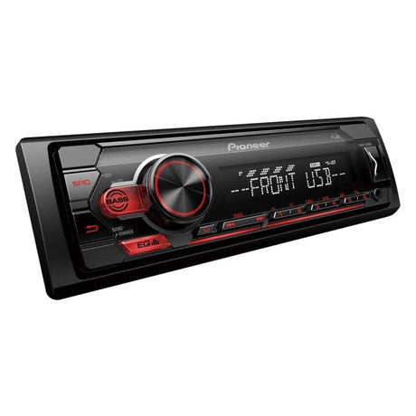 Pioneer Car Stereos Pioneer MVH-S120UB Mechless Car Stereo RDS tuner with USB and AUX in Red Illumination