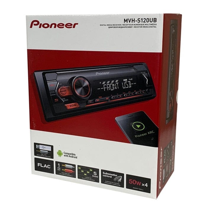 Pioneer Car Stereos Pioneer MVH-S120UBA Mechless Car Stereo RDS tuner with USB and AUX in Amber Illumination