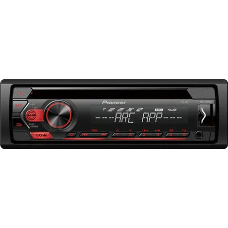 Pioneer Car CD Players Pioneer DEH-S120UB Single Din CD Tuner with Red Illumination, USB and Aux Input