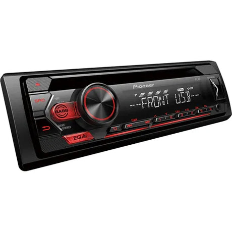 Pioneer Car CD Players Pioneer DEH-S120UB Single Din CD Tuner with Red Illumination, USB and Aux Input