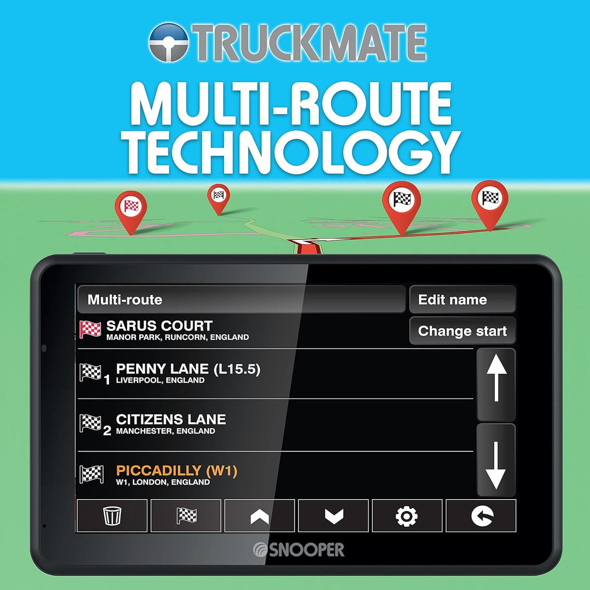 Snooper Sat Navs Snooper Truckmate S5100 HGV Sat Nav with 5" LCD Touchscreen