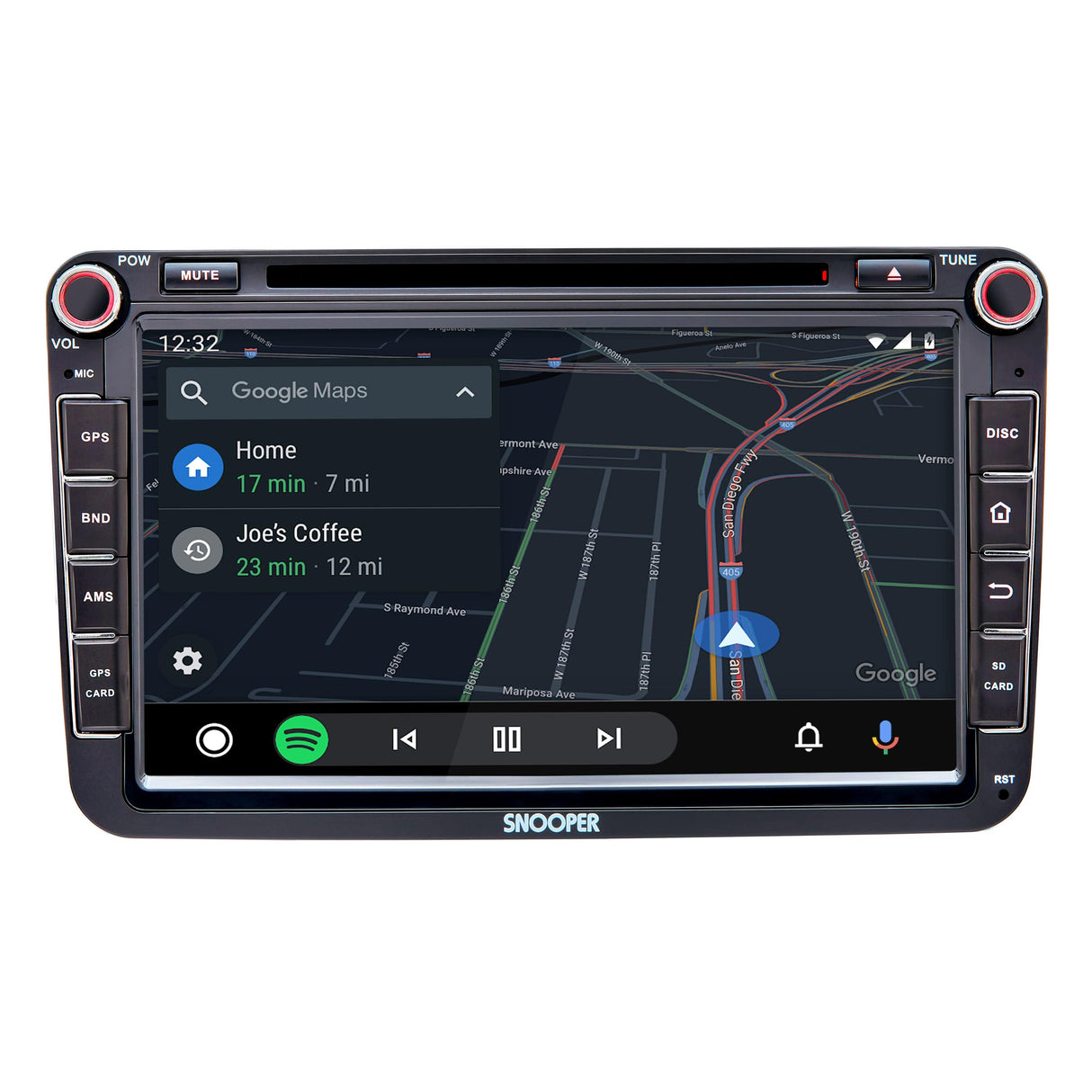 Snooper Car Stereos Snooper SMH-580VW 8" Multimedia Player with Advanced Smartphone Control