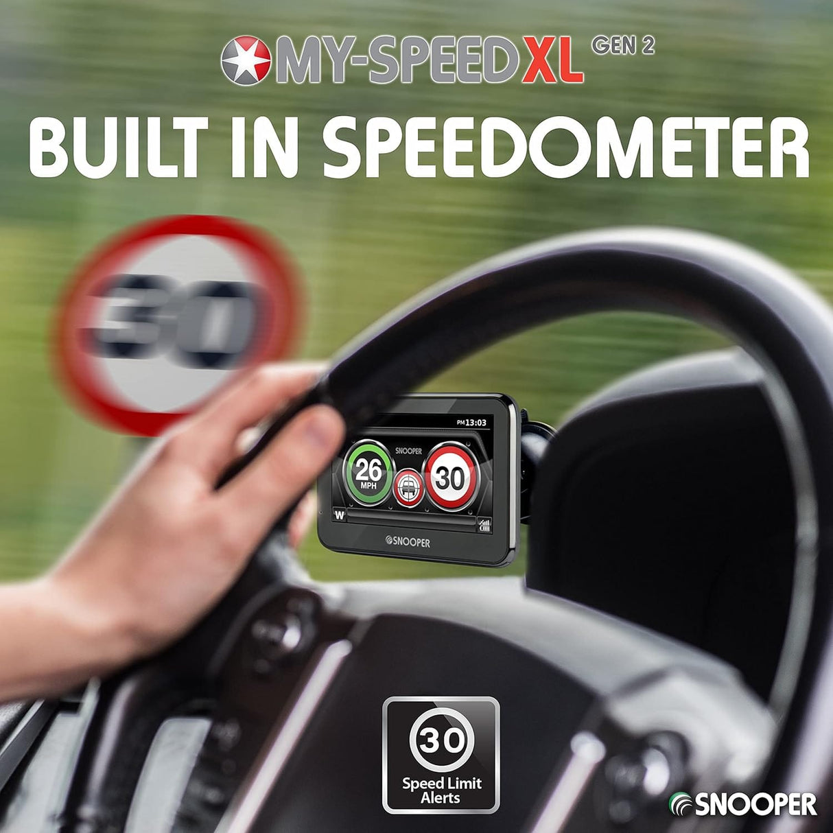 Snooper Road Safety Snooper S5100 My-Speed-Plus Speed limits and Speed Camera Alert System