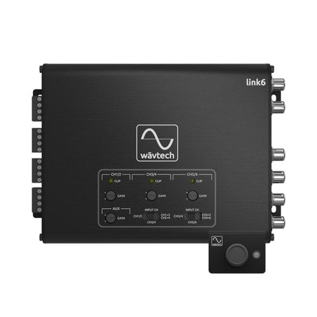 Wavtec Car Amplifier Wiring Kits Wavtech WAV-LINK6 6-Channel Line Out Converter with Aux Input Signal Summing & Remote