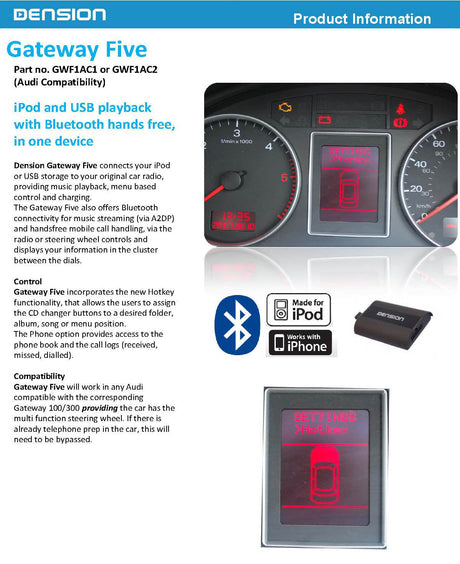 Dension Gateway FIVE for Audi