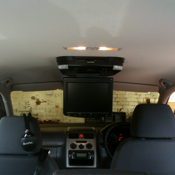 VW Touran has a In Phase IVR10 Roof mount monitor fitted at Car Audio Centre Tooting