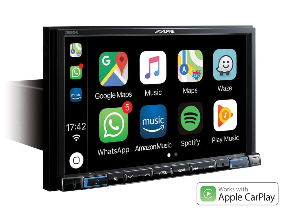 Alpine Apple CarPlay Head Units X803D-T6R 8" Touch Screen, Car Radio with Integrated Navigation