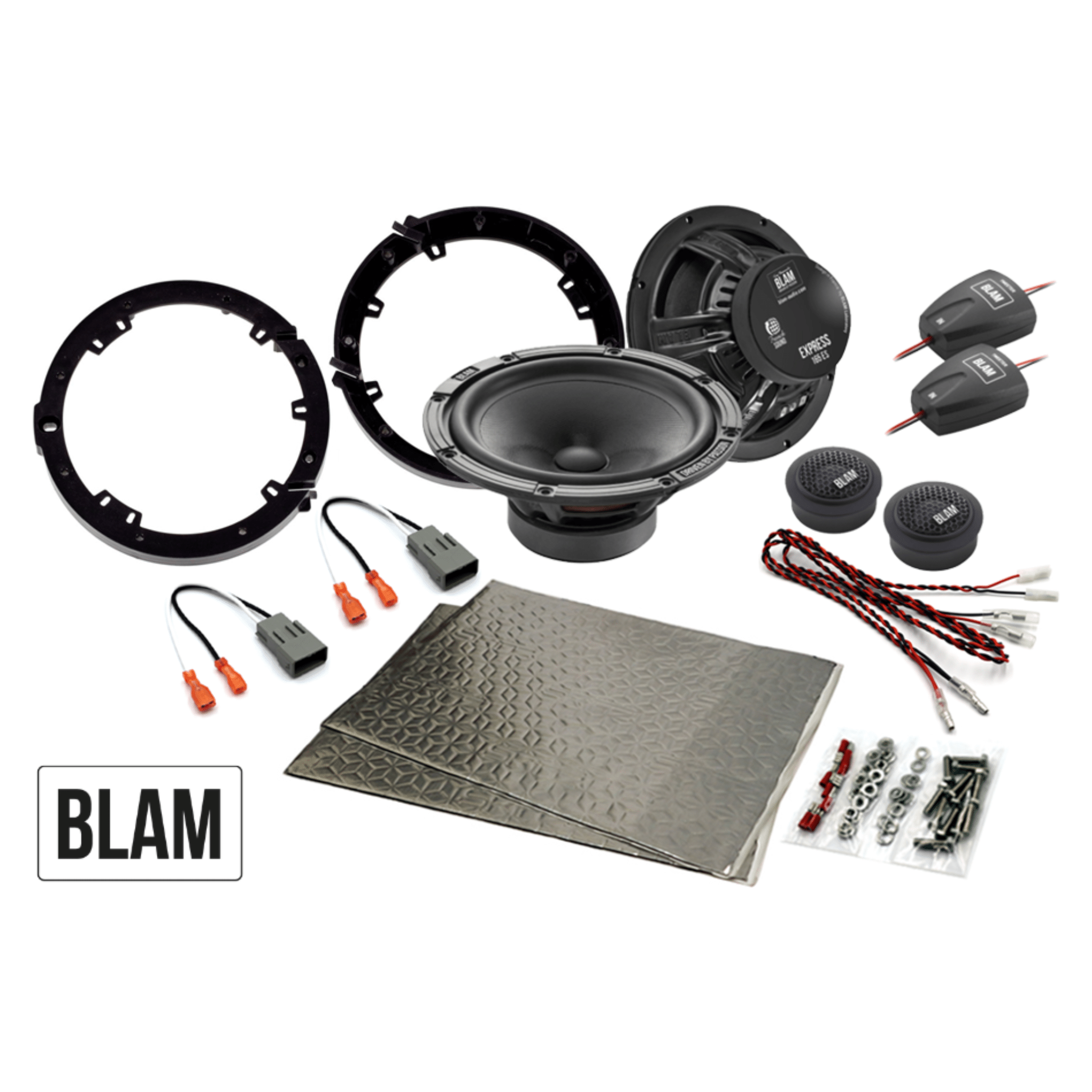 Alpine Speakers 6.5 inch for Honda Civic 2002-2020 Upgrade Kit - 4 Pack of El Series with Harness, Coaxial 6 1/2 Car Audio Front Door and Rear Deck
