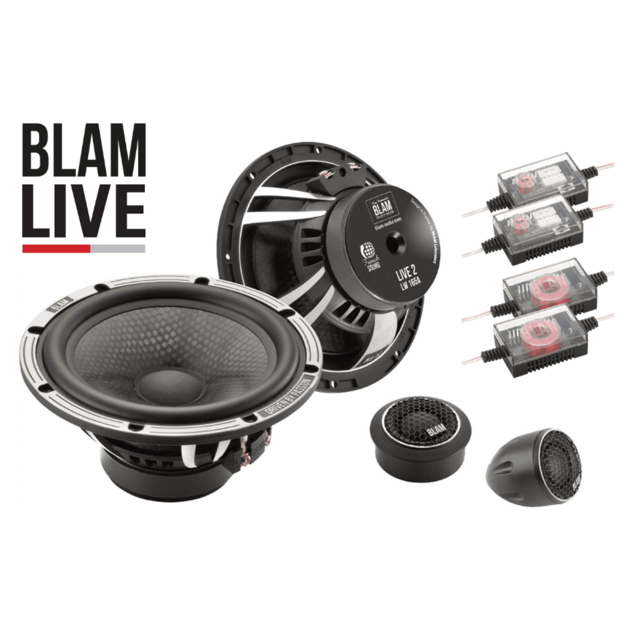 BLAM Car Speakers BLAM LIVE BL-L165-A ACOUSTIC 165mm (6.5") 140W High-Fidelity 2-Channel Component Speaker System