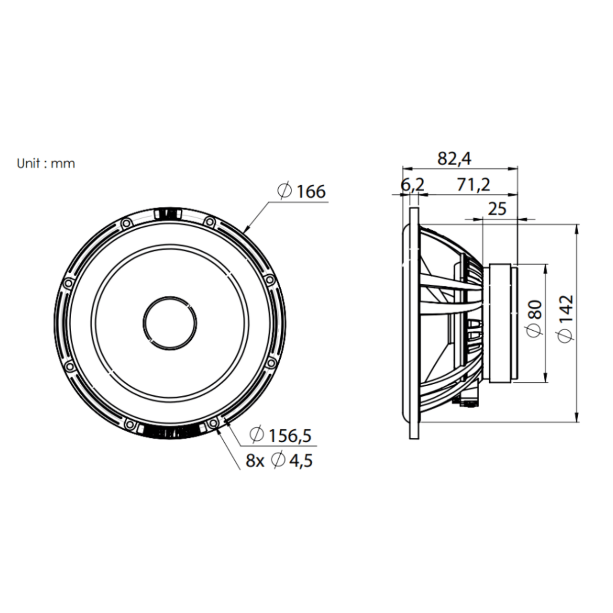 BLAM Car Speakers BLAM LIVE BL-L165-A ACOUSTIC 165mm (6.5") 140W High-Fidelity 2-Channel Component Speaker System