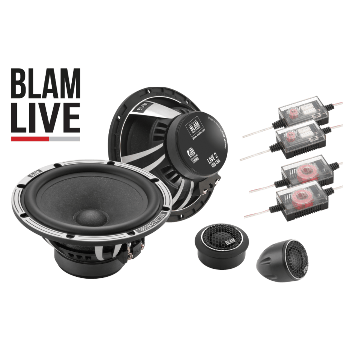 BLAM Car Speakers BLAM LIVE BL-L165-LSQ ORIGINAL 165mm (6.5") Hi-Efficiency 2-Way Component Speaker System
