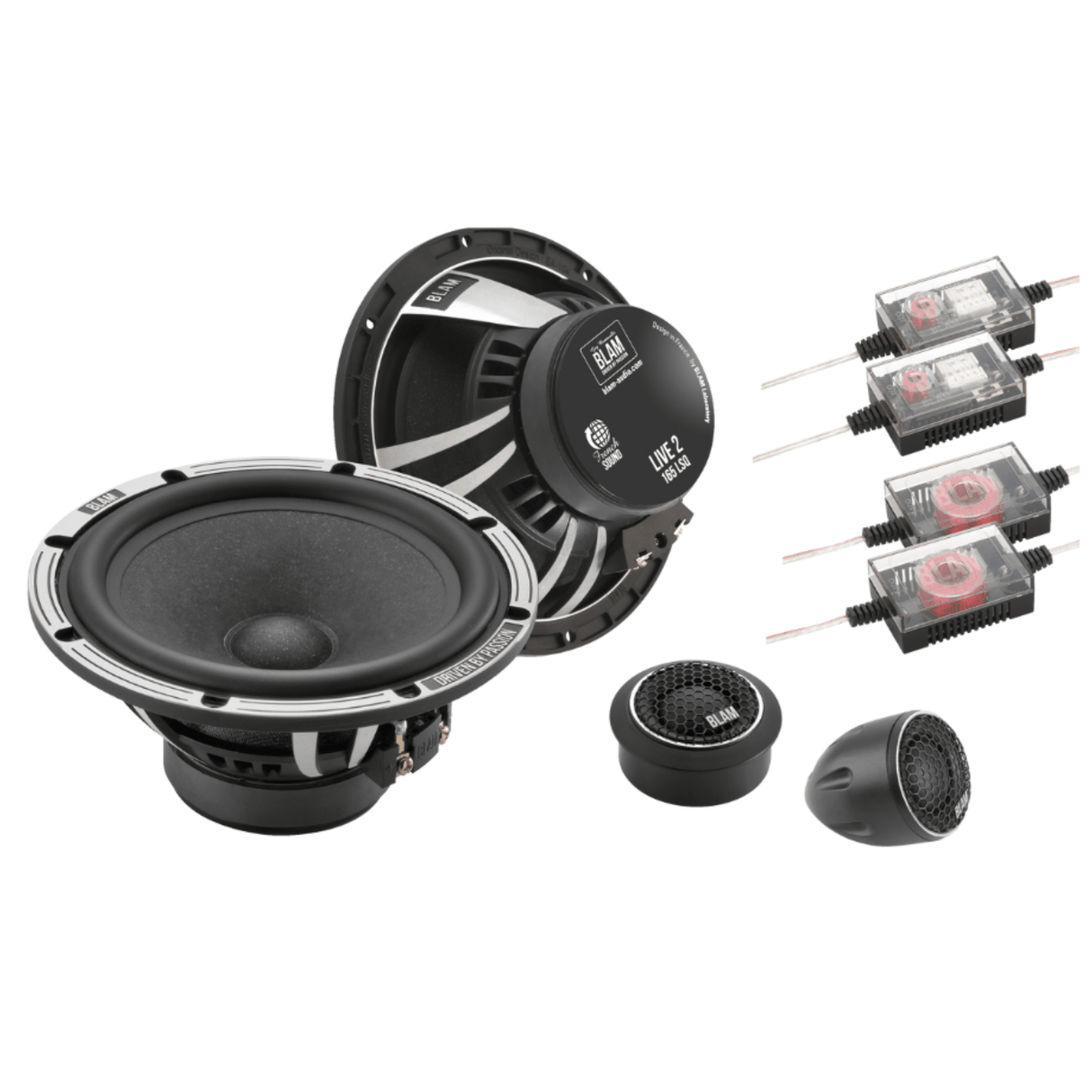 BLAM Car Speakers BLAM LIVE BL-L165-LSQ ORIGINAL 165mm (6.5") Hi-Efficiency 2-Way Component Speaker System