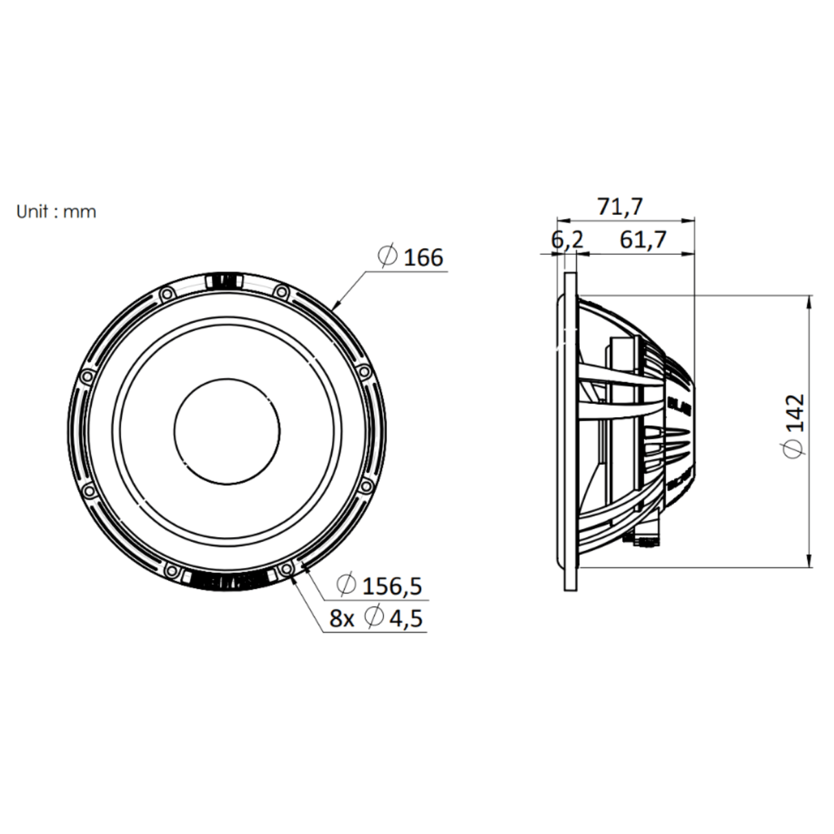 BLAM Car Speakers BLAM LIVE BL-L165-SLIM SOLO 165mm (6.5") 140W ULTRA-SLIM 2-Way Component Speakers