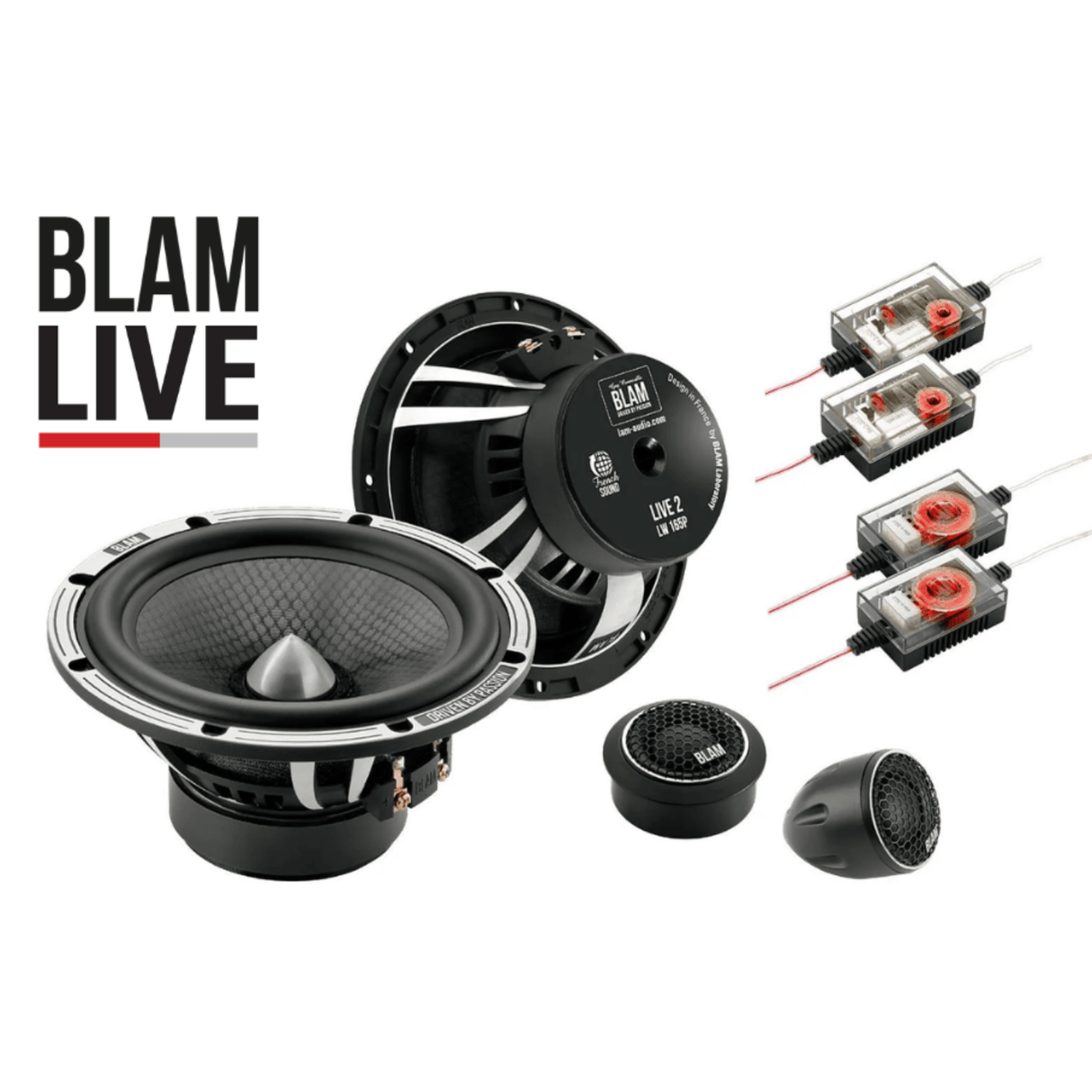 BLAM Car Speakers BLAM LIVE BL-L165P POWER 165mm (6.5") 180W High-Performance 2-Way Component Speaker System