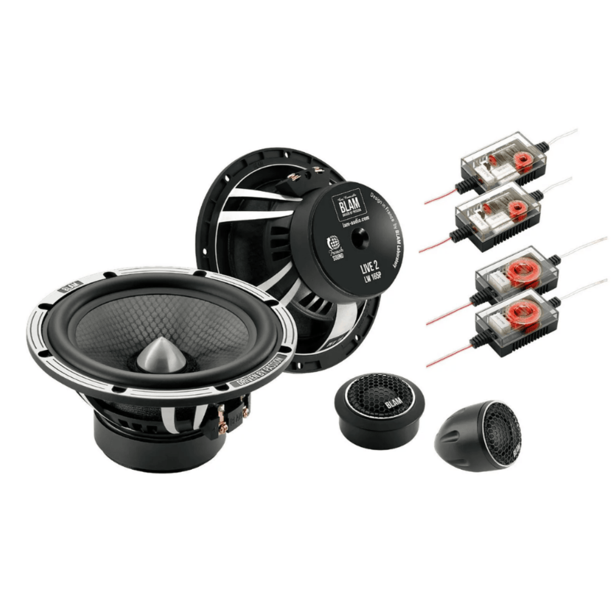 BLAM Car Speakers BLAM LIVE BL-L165P POWER 165mm (6.5") 180W High-Performance 2-Way Component Speaker System