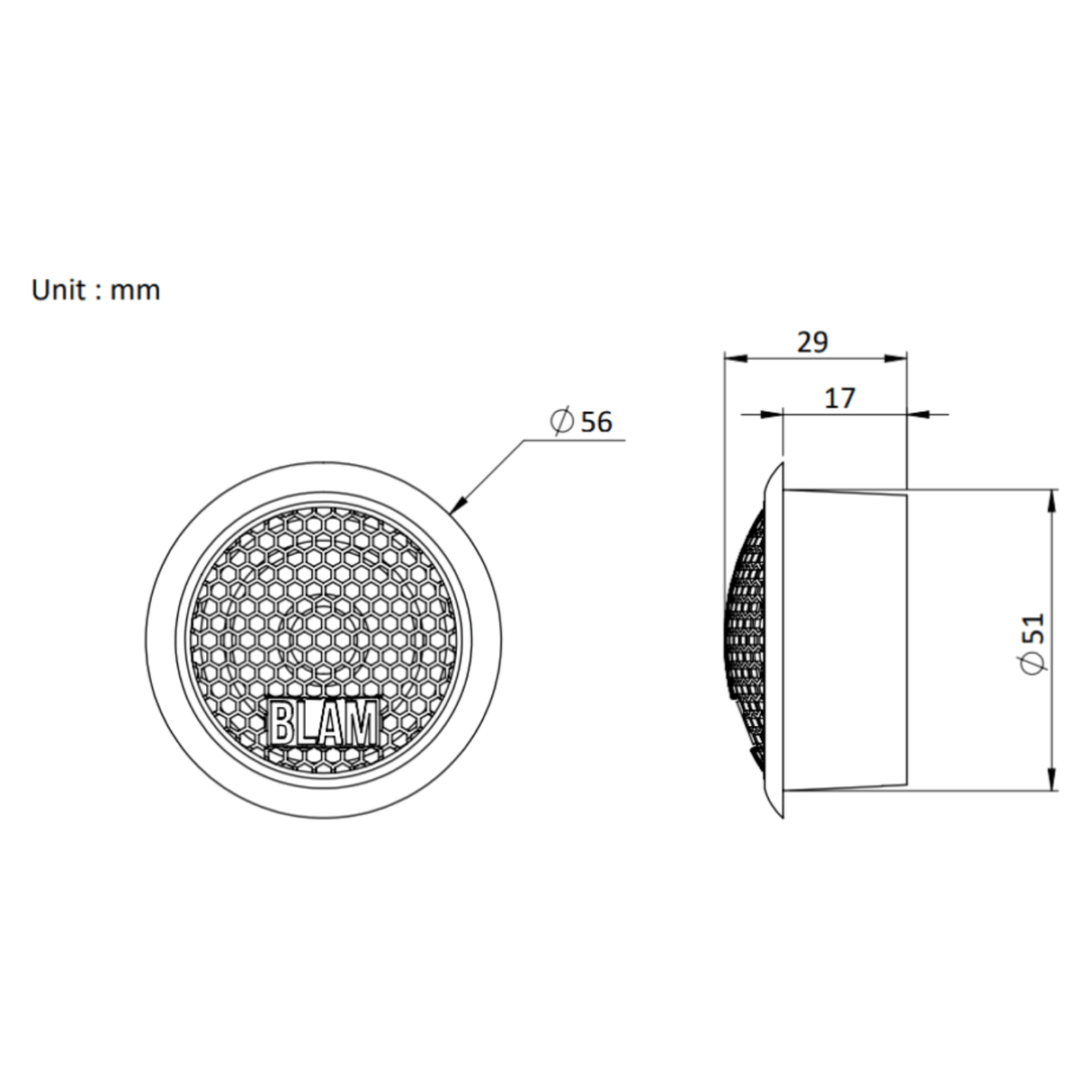 BLAM Car Speakers BLAM LIVE BL-L165P POWER 165mm (6.5") 180W High-Performance 2-Way Component Speaker System