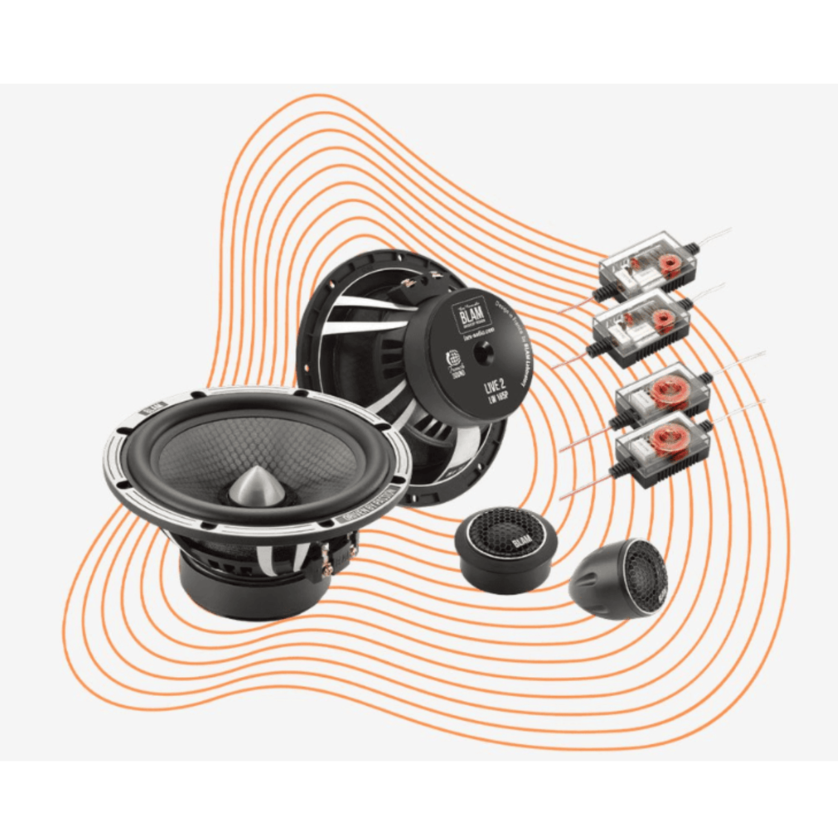 BLAM Car Speakers BLAM LIVE BL-L165P POWER 165mm (6.5") 180W High-Performance 2-Way Component Speaker System