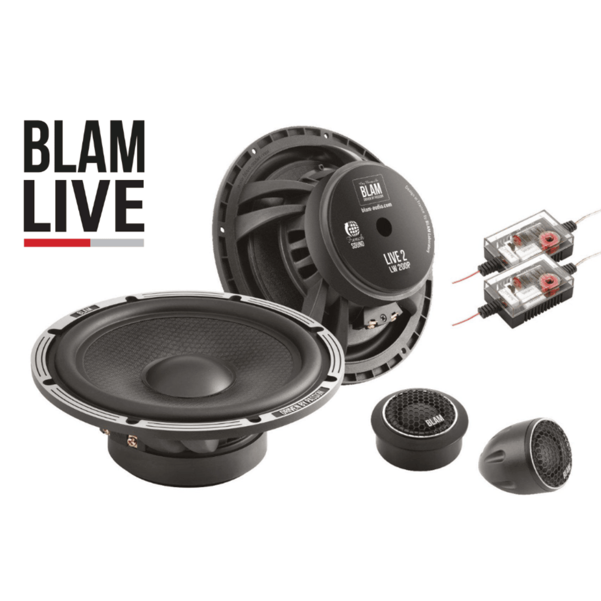 BLAM Car Speakers BLAM LIVE BL-L200-P POWER 200mm (8") 200W High-Performance 2-Way Component Speaker System