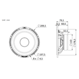 BLAM Car Speakers BLAM LIVE BL-L200-P POWER 200mm (8") 200W High-Performance 2-Way Component Speaker System